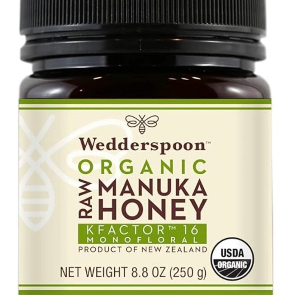Wedderspoon Organic Raw Manuka Honey, KFactor 16, 8.8 oz (250 g) Best by 2028